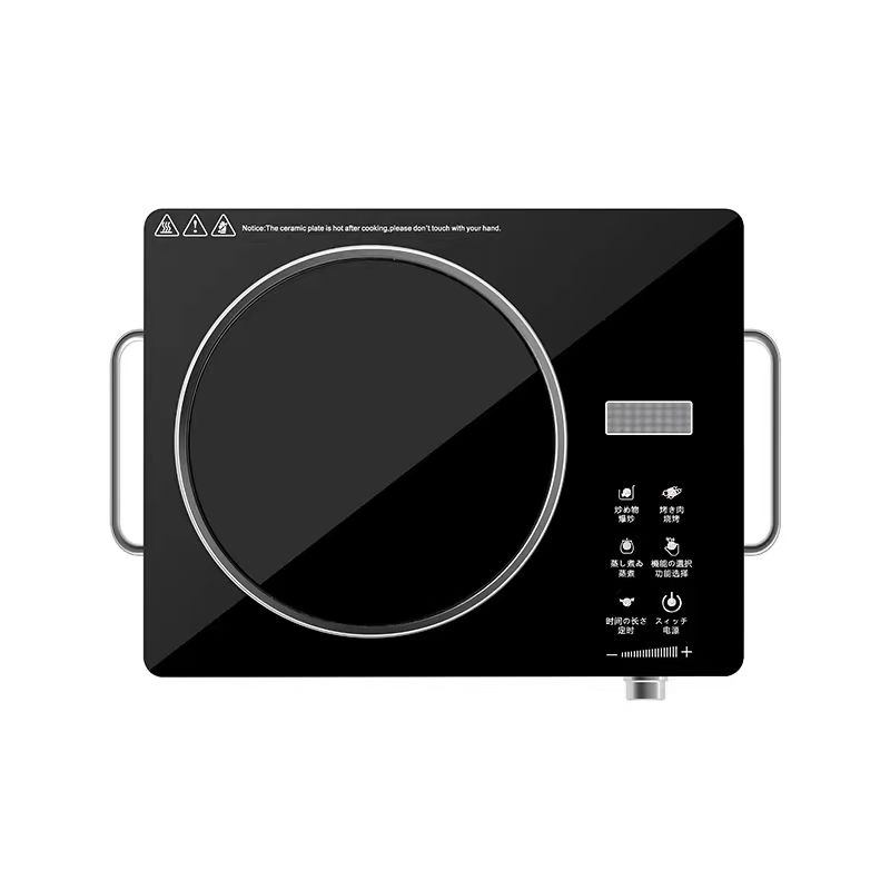 2200W Electric Portable Stainless Steel Infrared Cooktop with Touch Control Digit Segment Display for Car Use