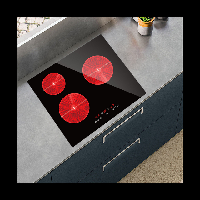 High Quality 4800W Touch Control Infrared 3 Burners Built-In Electric Cooktop Vitro Ceramic Hob Outdoor/Car/RV Use Electronic