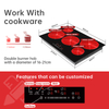 New Style High Power Smart Infrared Waterproof 5 Burner Stainless Steel Surface Built-In Electric Cooker Hob