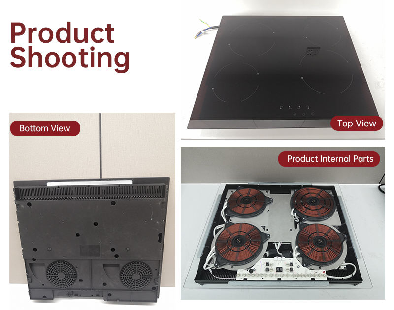 Safety Child Lock Electric 4 Burner Built-In Induction Stove with Touch Control and 7400W Power