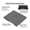 Grey Color 3 Burner Built-In Electric Induction Cooktop with Touch Control 7000W Power Household Use 1 Year Warranty