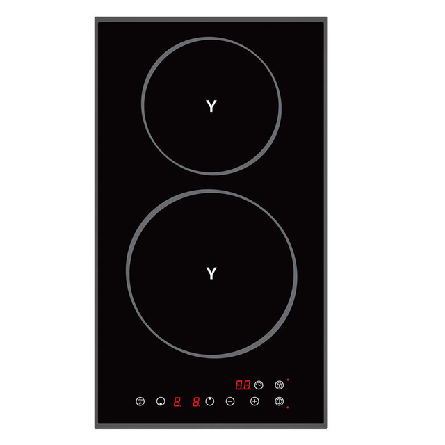 Golenda OEM Design 3000W 220V Built-In Household Electric Smooth Ceramic Cooktop Residual Heat Indicator 2 Burners 1-Year