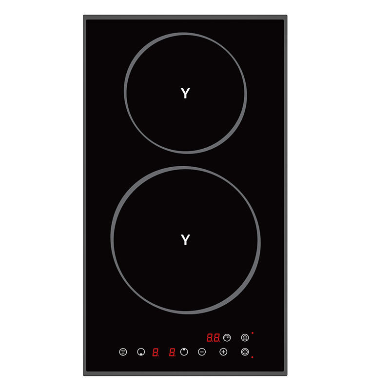 Golenda OEM Design 3000W 220V Built-In Household Electric Smooth Ceramic Cooktop Residual Heat Indicator 2 Burners 1-Year