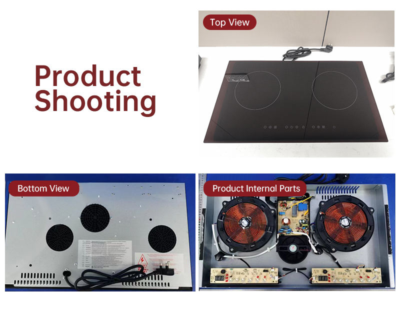 220V Digital Electric Infrared Cooktop 5200W Stainless Steel Built-In Touch Control Hotpot Ready Multiple Cooking Modes Slim