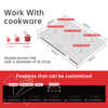 Custom Large Built-In Induction Cooktop 84000W 5 Burner Sensor Touch Control 9-Temperature Commercial & Household Use
