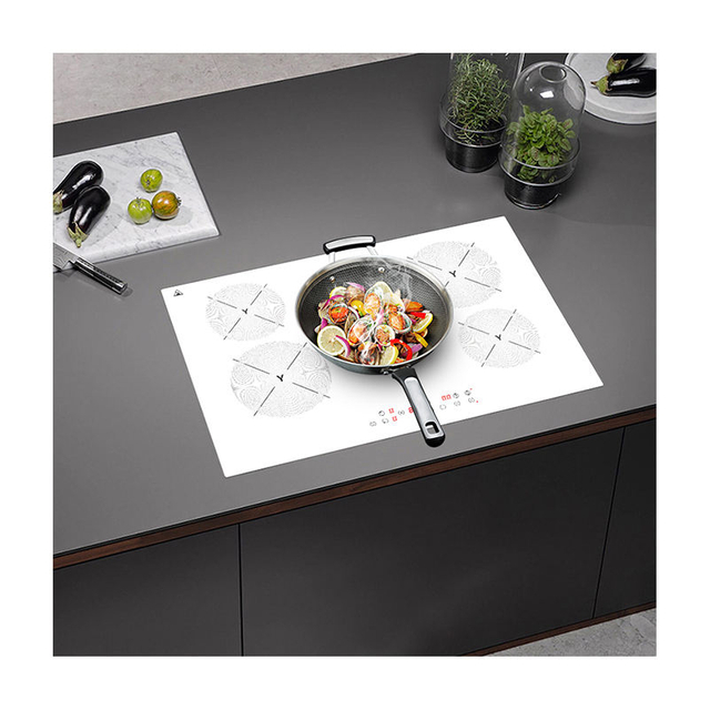 Golenda New OEM Design Electric Induction Cooker Glass Ceramic Plate 5 Burners Smooth Ceramic Cooktop Built-in Household 8000W
