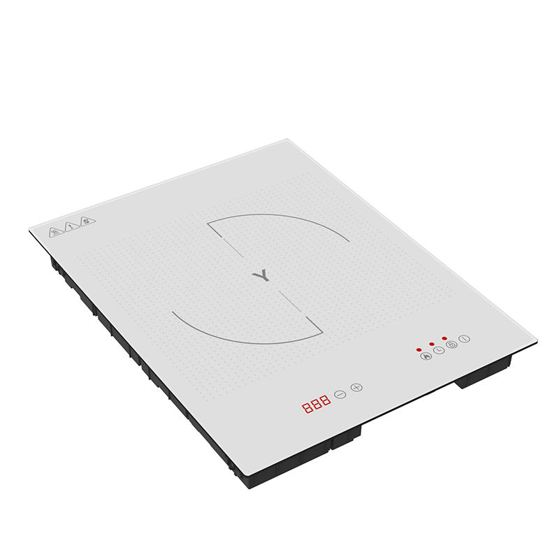 White Glass Built in Electric Cookhob Burner With Sensor Touch Screen Induction Cooktop Single Cooker
