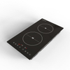 3500W 220V Electric Induction Cooker 2 Burner with Timer Touch Control Invisible Glass Surface Built-in Multifunction Cooktop