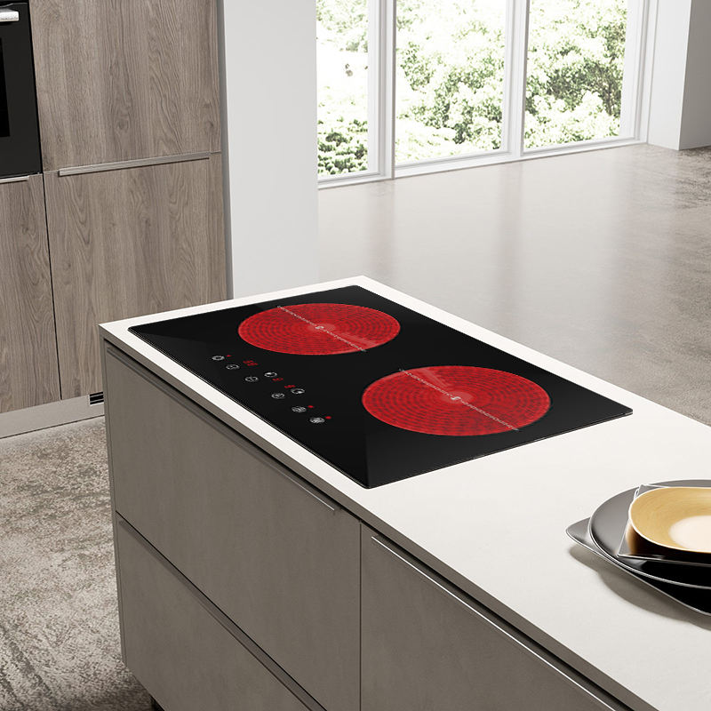 2 Burner 3000W Digital Display Induction Cooker Touch Control Ceramic Stove Hobs Electric Built-in Cooktops