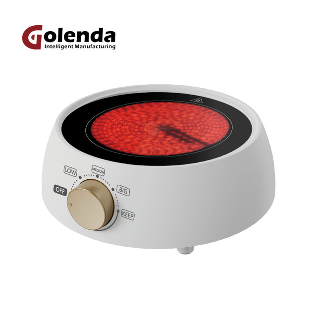 Countertop Mini Electric Stainless Steel Single Stove Portable Eco-Friendly Household Hotpot Cooker 800W Touch Control Timer