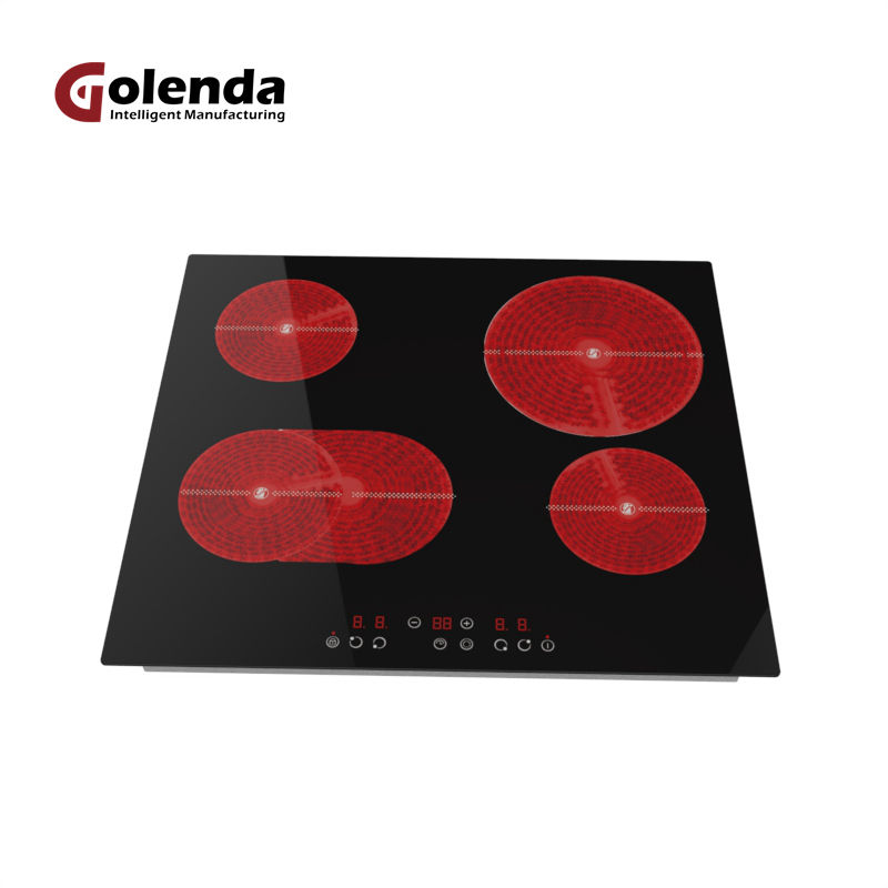 Built-in Premium Electric 6600W Glass Ceramic 4 Burner Hobs Infrared Induction Cooker with Top Household Use