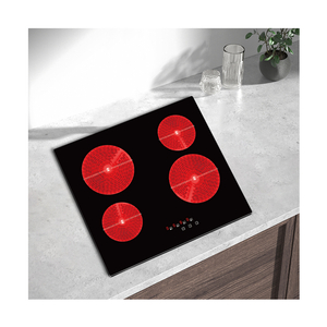 6000w 220v Tempered Glass Ceramic Glass for Induction Cooker Built-in Kitchen Ceramic Hob with 4 Zones