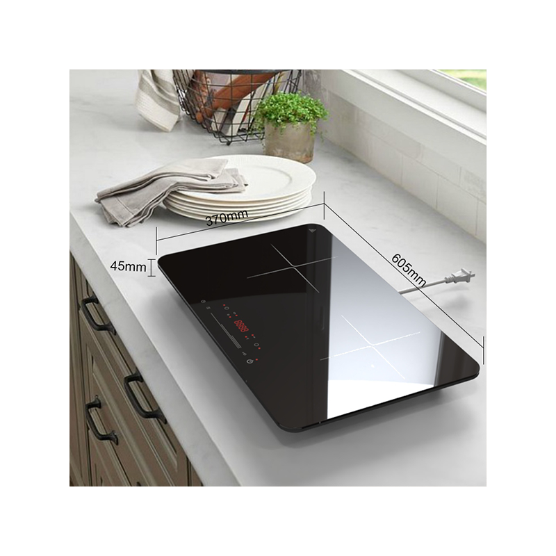 CE Certified 220V Portable Ceramic Hotpot Induction Cooker with Double Zones 3500W for RV and Car Use