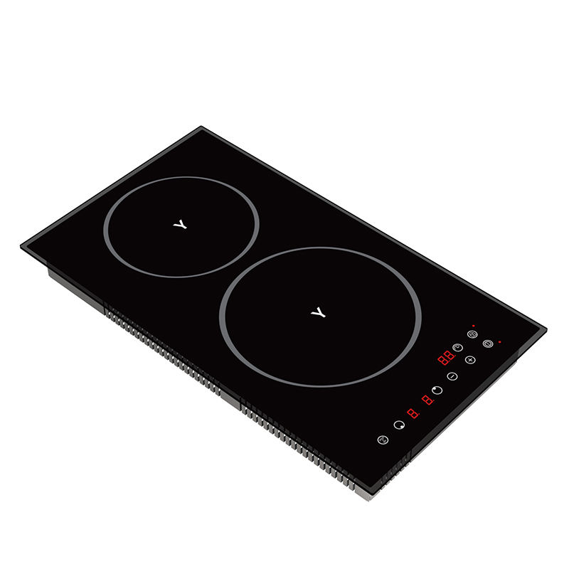 Golenda OEM Design 3000W 220V Built-In Household Electric Smooth Ceramic Cooktop Residual Heat Indicator 2 Burners 1-Year
