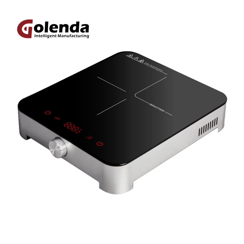 Stainless Steel Double Burner Portable Induction Cooker Electric Touch Keys 3500W Total Power Toughened Glass Panel Household