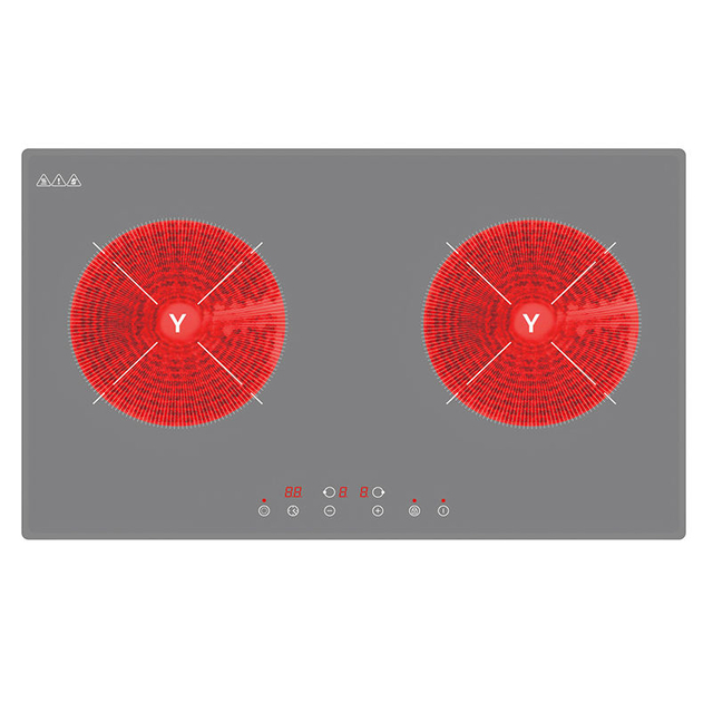 Custom Electric 3000W Built-in Stainless Steel Induction Cooktop with 2 Burners and Glass Ceramic Hobs for Household Use