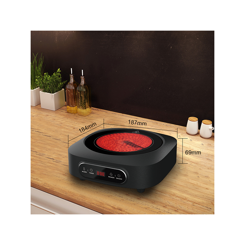 800W Infrared Digital Induction Cooker Multifunction Ceramic Cooktop with Hotpot Feature Electric Stove Hob for Household Use