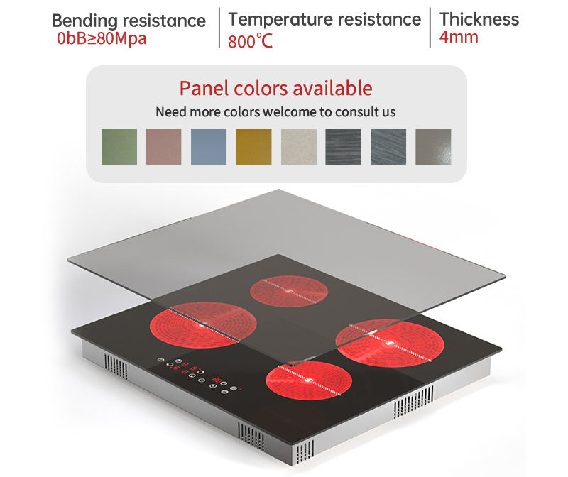 6000w 4 Burners Ceramic Cooker Hob a Garden Top Glass Electric Ceramic Cooker Built-in Vitro Ceramic Cooktop