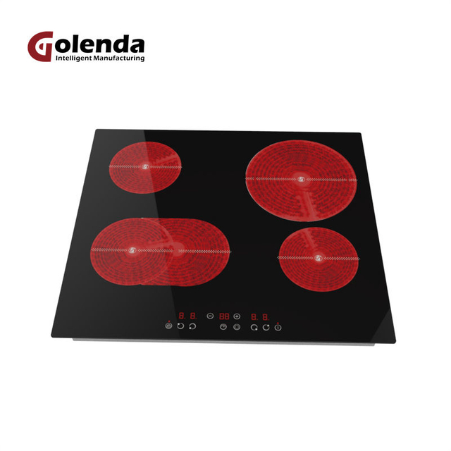 Commercial 6000W Four Burner Bulid-in Induction Electric Stove Infrared Ceramic Cooker Cooktop