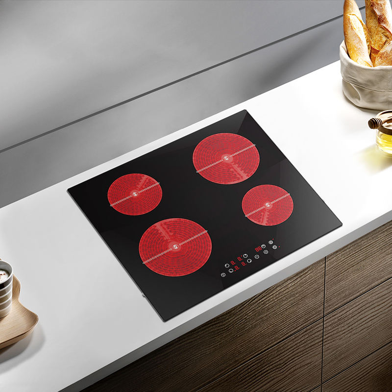 6000W Smart Cooktop Infrared Ceramic Hob Kitchen Household Appliances Four Burner Built-In Kitchen Cooktop Electric Source