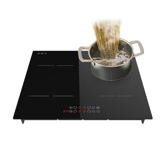 6000W Touch Control 4 Burner Induction Cooker Cooktop Cast Iron Surface Built-in Electric Class Energy Efficiency 1 Year