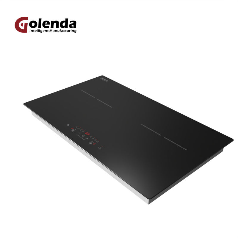 Two Burner 4000W Induction Cooker with Emissive Icon Touch Keys Control Electric Built-in Cooktop