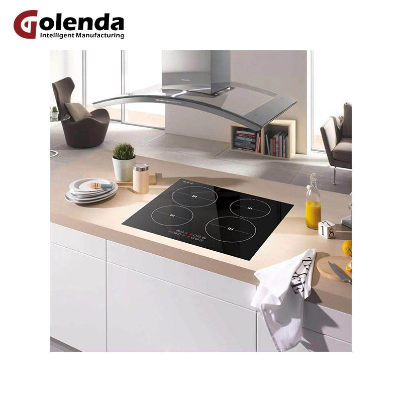 Golenda Custom Available Built-in 4-Burner Electric Induction Cooktop Ceramic/Glass Surface Household Commercial Use 7000W 1
