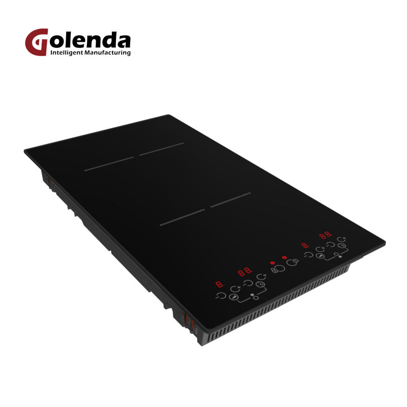 1800W 1200W Multifunctional Two Zones Induction Cooker 2 Burner Electric Touch Keys Cooktop for Household Hotpot Built-in