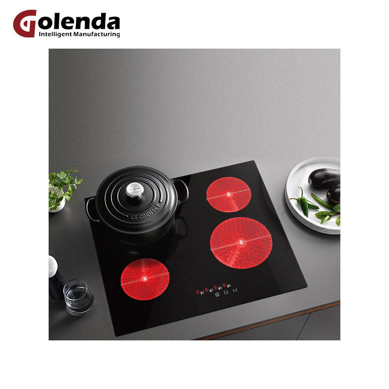 High Grade Electric Glass Ceramic Infrared 4-Burner Built-In Cooktop with 4 Zones for Household RV/Car Use