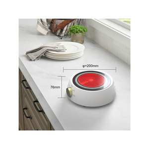 Knob Control Mini Electric Stainless Steel Stove Time Sensitive Portable Cooker 800W Touch Control Toughened Glass Household