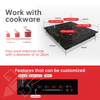 Household Smart 4 Burner Built-In Smooth Ceramic Induction Cooker Safety Child Lock Electric Hob Cooktop 7200W 1 Year Warranty