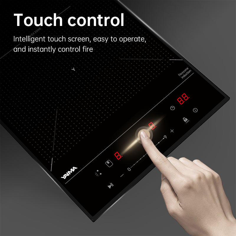 Multifunctional Commercial Built-In Induction Cooktop 4-Zone Touch Control 7100W Plastic Surface Heat Fast Household Electric