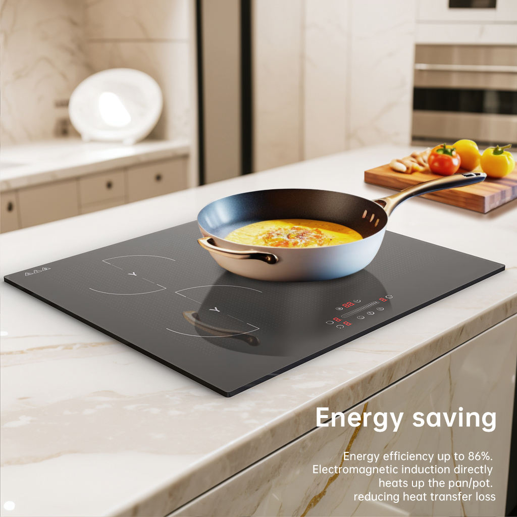 Newly Launched Electric Built-In Induction Cooktop Ultra Slim 3 Burner Touch Control 7000W 5-Year Warranty Household Use Black