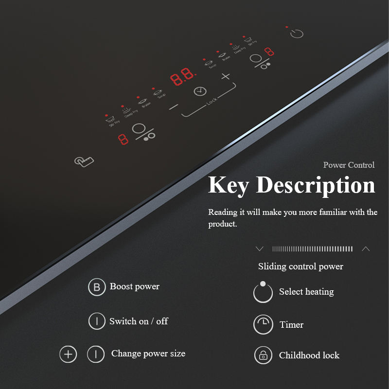 Household Four-Zones Induction Hob Built-In Electric 4 Cooking Zones Stove Induction Cooker With Timer