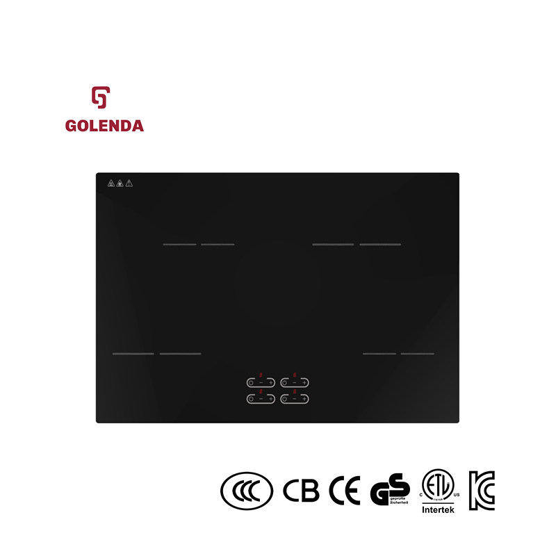 Smart Electric 6600W 4-Burner Portable Induction Cooktop Built-In Stove with Pan Sensor and Hotpot Feature