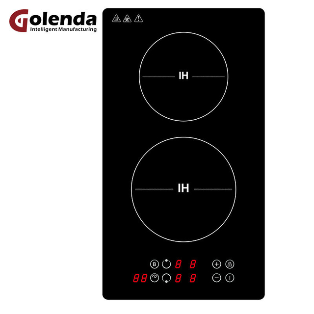 Golenda Commercial Household Touch Control 3500W 2-Burner Multi-function Built-in Temperature Sensor Electric Induction Cooktop