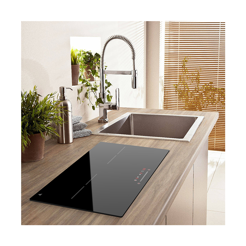 Built-in Electric Induction Cooktop 3 Burner 7000 Watt Three-Zone Cooker Booster Glass Surface 1 Year Warranty for Household Use