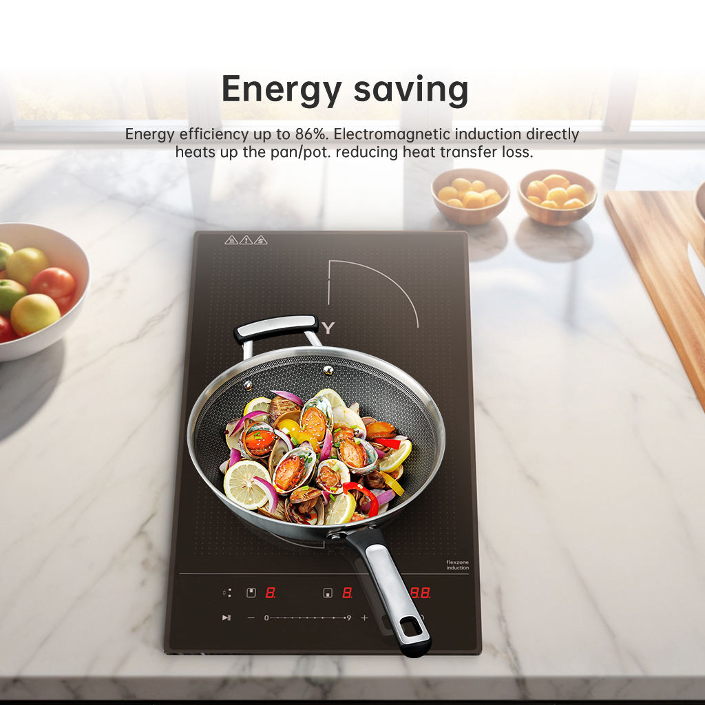 3000W 220V CE Certified Induction Cooker Hob Electric Built-in 2 Burners Kitchen Appliance