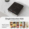 High Power 1950W Portable Stainless Steel Hot Pot Table Induction Cooker Digital Display Auto Shut-off Toughened Glass Household