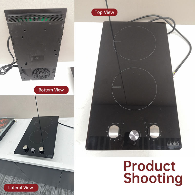 High Quality Table Top Electric Stove Touch Control Single Induction Infrared Cooker 2000W Mini Hob 2 Burners RV/Car Use Heat