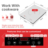 Kitchen Safety Child Lock Electric Stove Touch Control Single Burner Invisible White Induction Cooker 2000W Household RV Outdoor