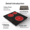 High Quality 4200W Touch Control Infrared 3-Burner Built-In Electric Ceramic Cooktop App-Controlled for RV and Household Use