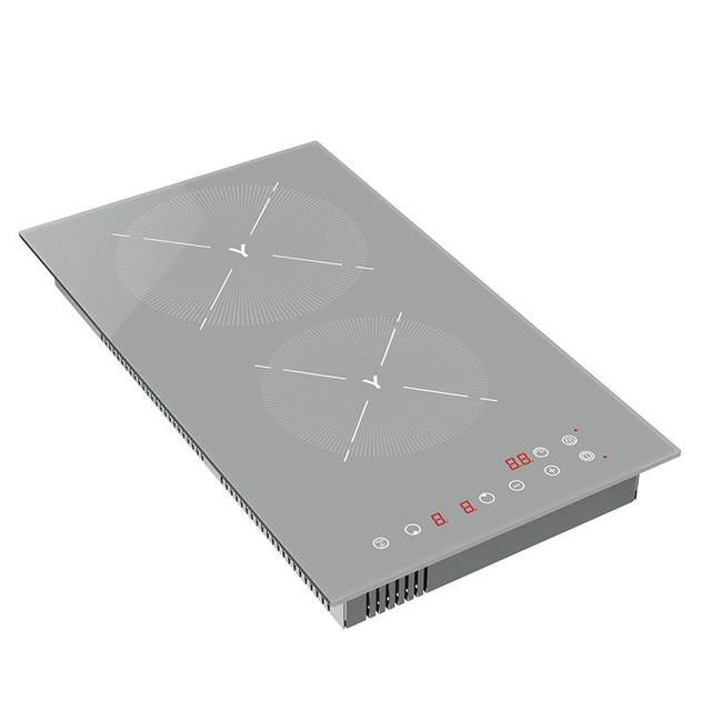 High Power 3000W Built-in Induction Cooker Electric Cooktop Stove 2 Burner Plastic Hobs 9 Stage Power Setting Temperature