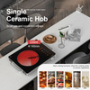 800W Infrared Digital Induction Cooker Multifunction Ceramic Cooktop with Hotpot Feature Electric Stove Hob for Household Use