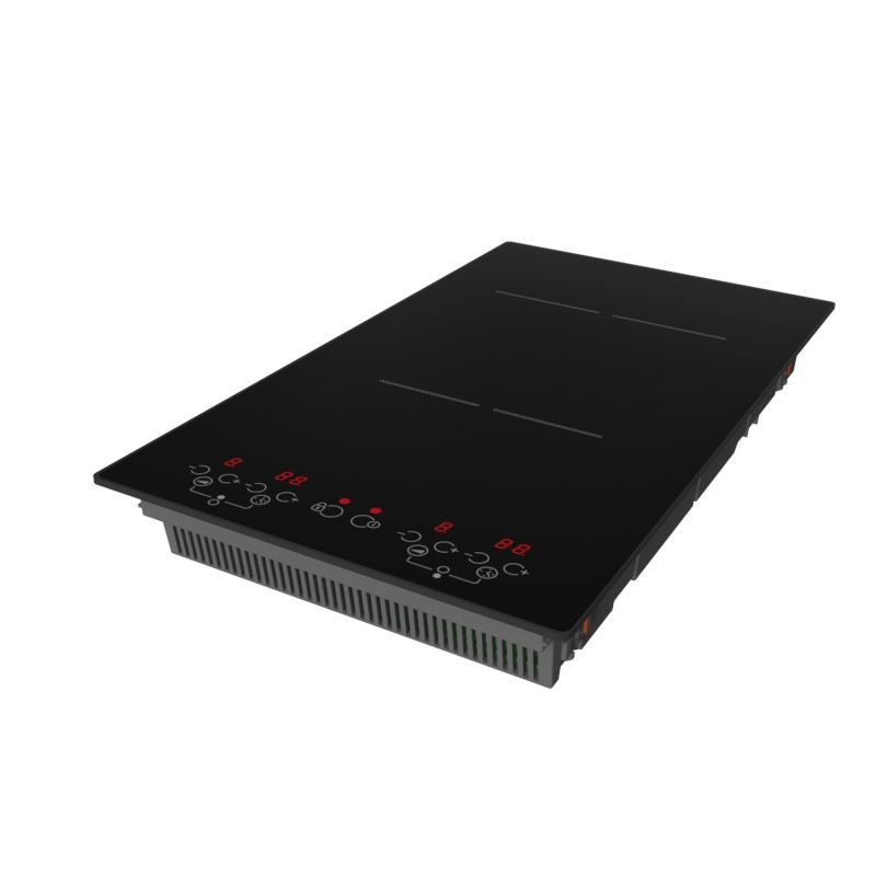 3000 Watt Built-in Dual Zone Electric Induction Cooktop Boost Function High Tech Touch Control Ceramic/Glass Surface 1 Year