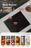 Newly Launched Electric Built-In Induction Cooktop Ultra Slim 3 Burner Touch Control 7000W 5-Year Warranty Household Use Black
