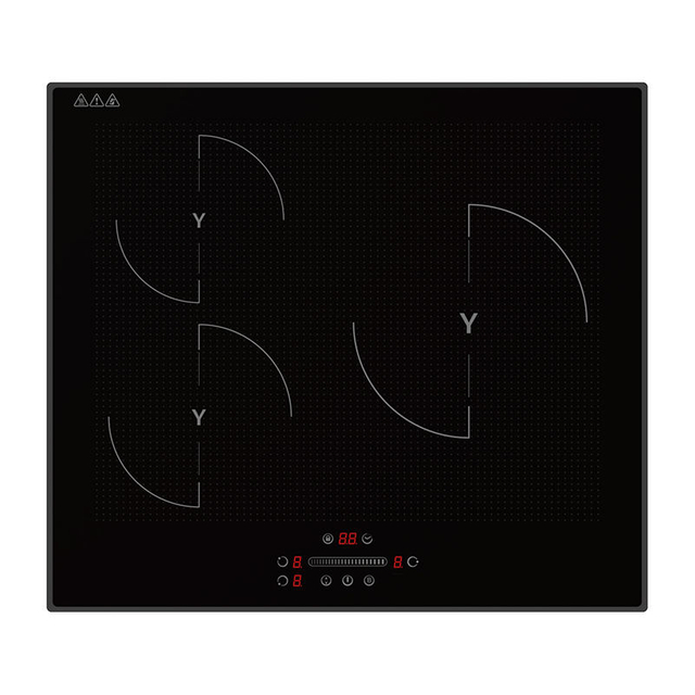 Hot Sale 7000W Ultra-Slim 3-Burner Induction Cooker Black Electric Stove Touch Control Built-In for Household Use Wholesale