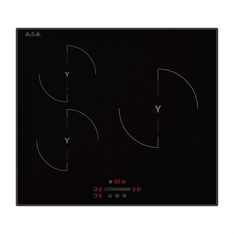 Hot Sale 7000W Ultra-Slim 3-Burner Induction Cooker Black Electric Stove Touch Control Built-In for Household Use Wholesale