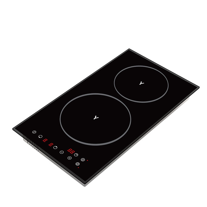 Golenda OEM Design 3000W 220V Built-In Household Electric Smooth Ceramic Cooktop Residual Heat Indicator 2 Burners 1-Year