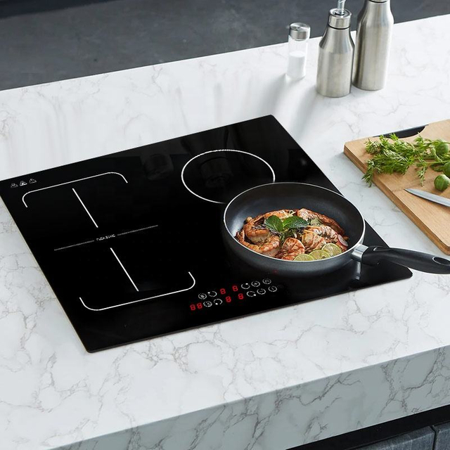 Hot Sale Electric Commercial Built-In Induction Cooktop Glass Plate 4 Burners 7100W Golenda PIF0171EAC